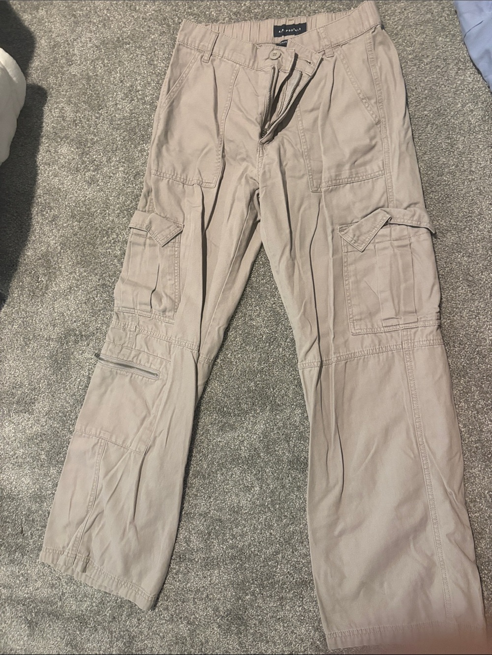 Aeropostale Women's Cargo Pants - Light Taupe